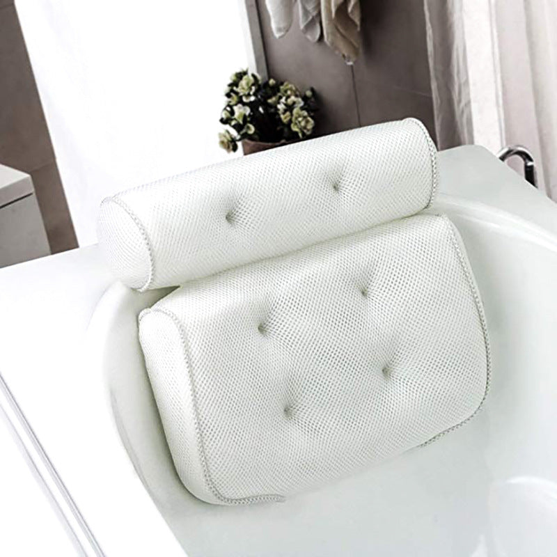 Bathroom suction cup pillow spa pillow bathtub pillow 3D mesh pillow