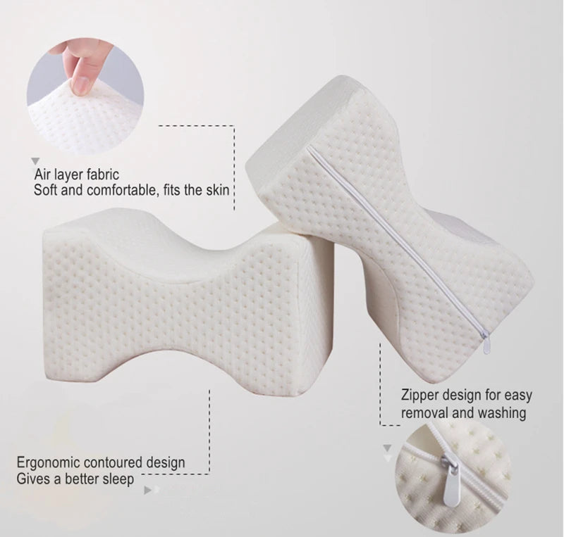 Orthopedic Memory Foam Knee Wedge Pillow Pain Relief Support