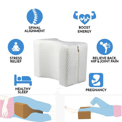 Orthopedic Memory Foam Knee Wedge Pillow Pain Relief Support