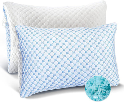 Bamboo Ice Silk Cervical Pillow Shredded Memory Foam Support