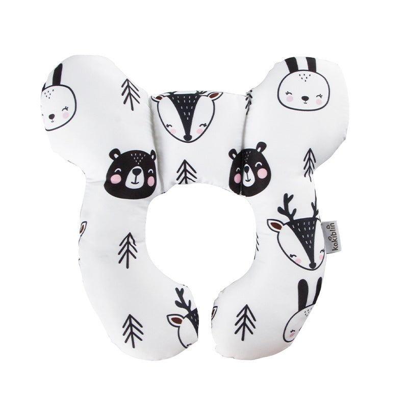 U-Shaped Baby Head Support Pillow Stroller & Car Seat Use