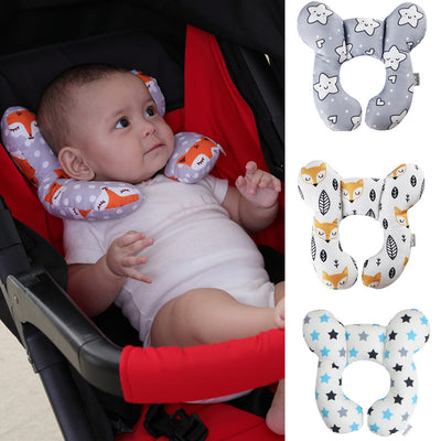 U-Shaped Baby Head Support Pillow Stroller & Car Seat Use