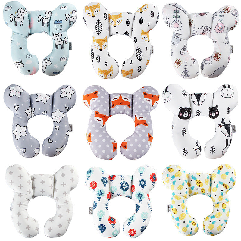 U-Shaped Baby Head Support Pillow Stroller & Car Seat Use