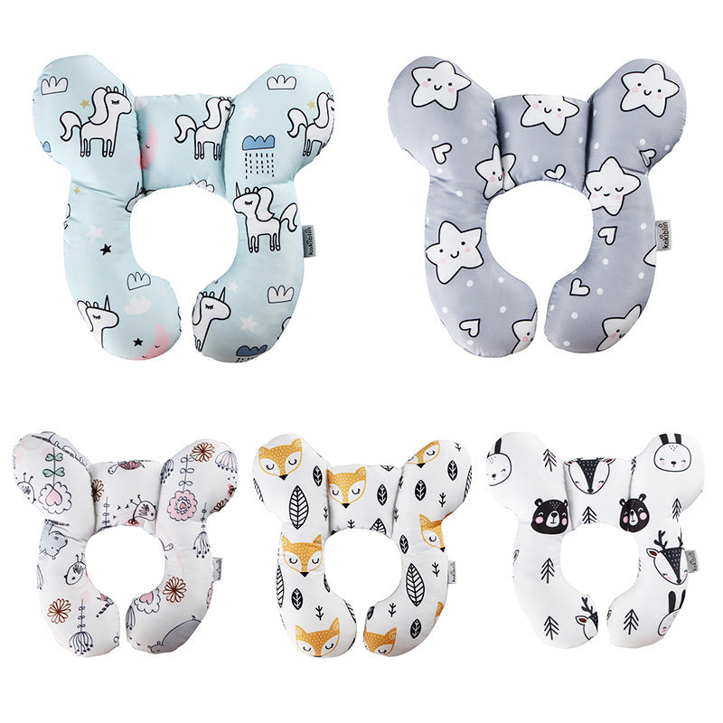U-Shaped Baby Head Support Pillow Stroller & Car Seat Use