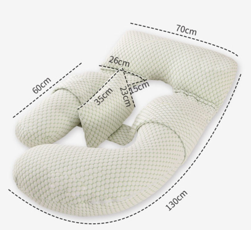 Multifunctional U-Shaped Pregnancy Pillow – Waist & Belly Support